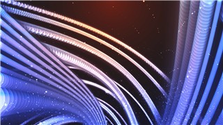 唯美星空3D空间感大气线条粒子LED背景循环4K素材