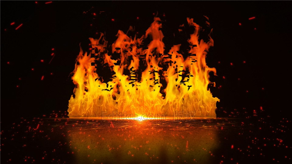 中文AE模板制作火焰燃烧LOGO掉灰尘演绎标志视频片头_第3张图片_AE模板库