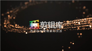 中文AE模板闪耀金色粒子光线转场特效LOGO片头视频