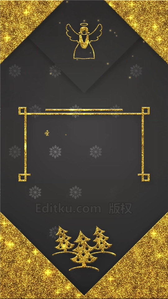 原创AE模板高贵优雅金色圣诞树天使元素动画Christmas节日贺卡视频_第2张图片_AE模板库