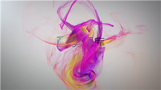 AE模板制作彩色烟雾粒子特效抽象流动演绎LOGO片头视频