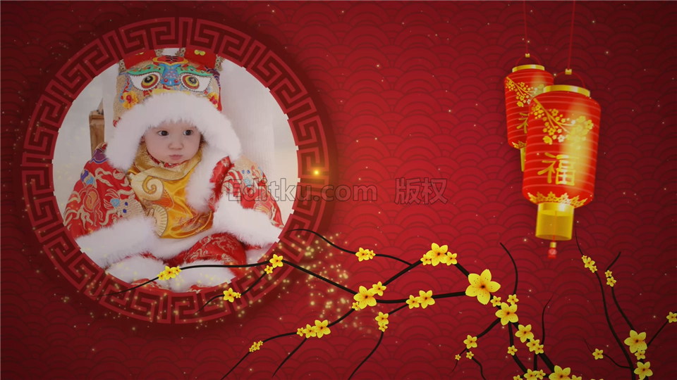 中文AE模板中国新年拜年视频公司年度春节祝福宣传动画制作_第3张图片_AE模板库