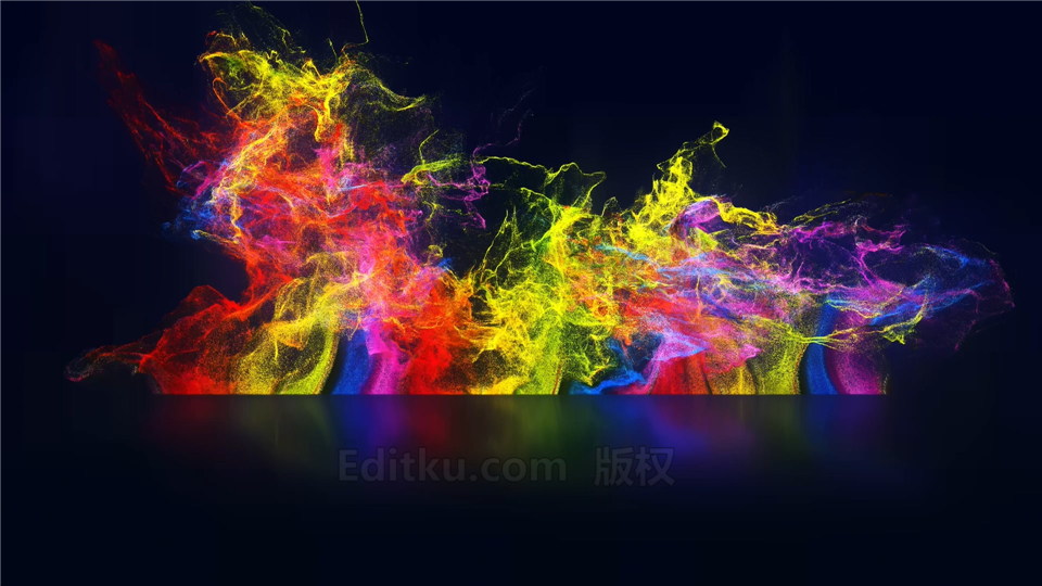 中文AE模板彩虹烟雾粒子舞动散发闪光LOGO片头视频动画_第2张图片_AE模板库