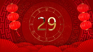原创PR模板2020鼠年30秒倒计时红色喜庆新年片头年会开场视频制作