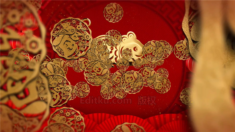 中文AE模板2020鼠新年倒数30秒倒计红色时喜庆祝福晚会视频片头_第3张图片_AE模板库