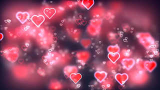 情人节背景视频红色心形粒子情人节婚礼活动VJ视频素材下载