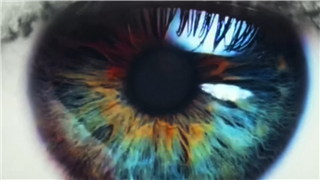 中文AE模板睁开眼睛穿过眼球深邃瞳孔明亮LOGO片头视频效果