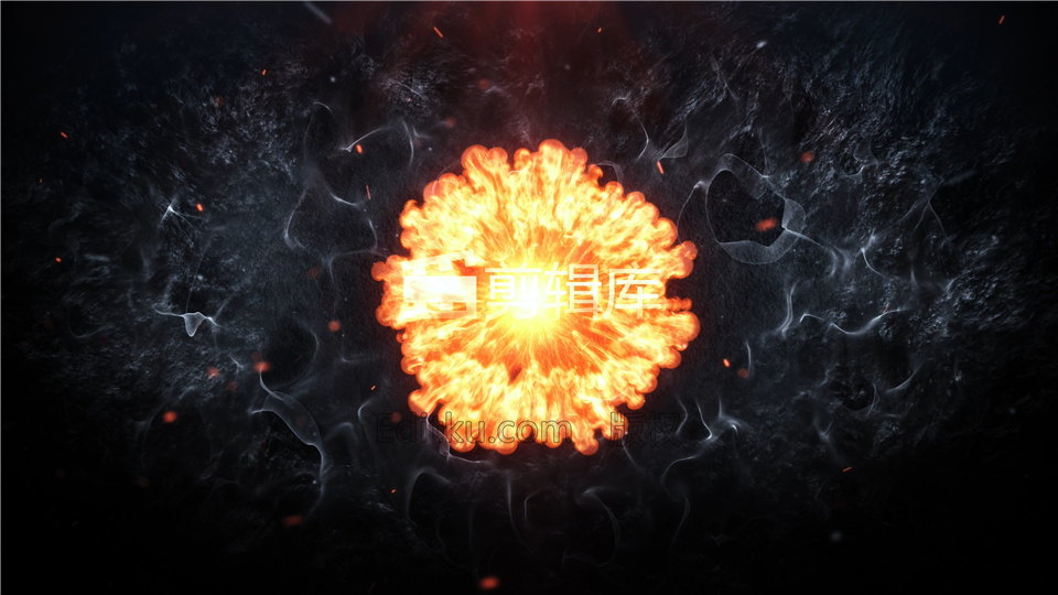 AE模板下载4K分辨率能量爆炸火焰光效LOGO视频片头动画制作_第2张图片_AE模板库