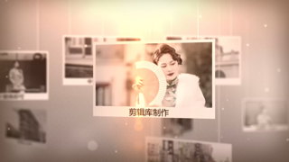 中文AE模板下载复古老旧颜色风格粒子温暖光效视频相册照片动画