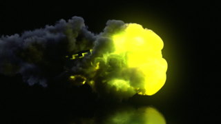 原创AE模板下载灼热火球喷射烟雾特效3D标志视频动画LOGO片头