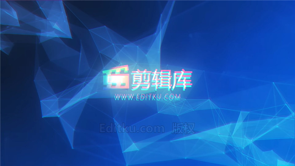 中文AE模板制作蓝色科技粒子空间故障文字标题视频片头_第4张图片_AE模板库