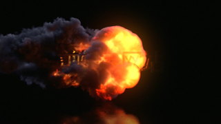 原创PR模板灼热火球烟雾特效3D文字视频电影片头制作可改颜色字体