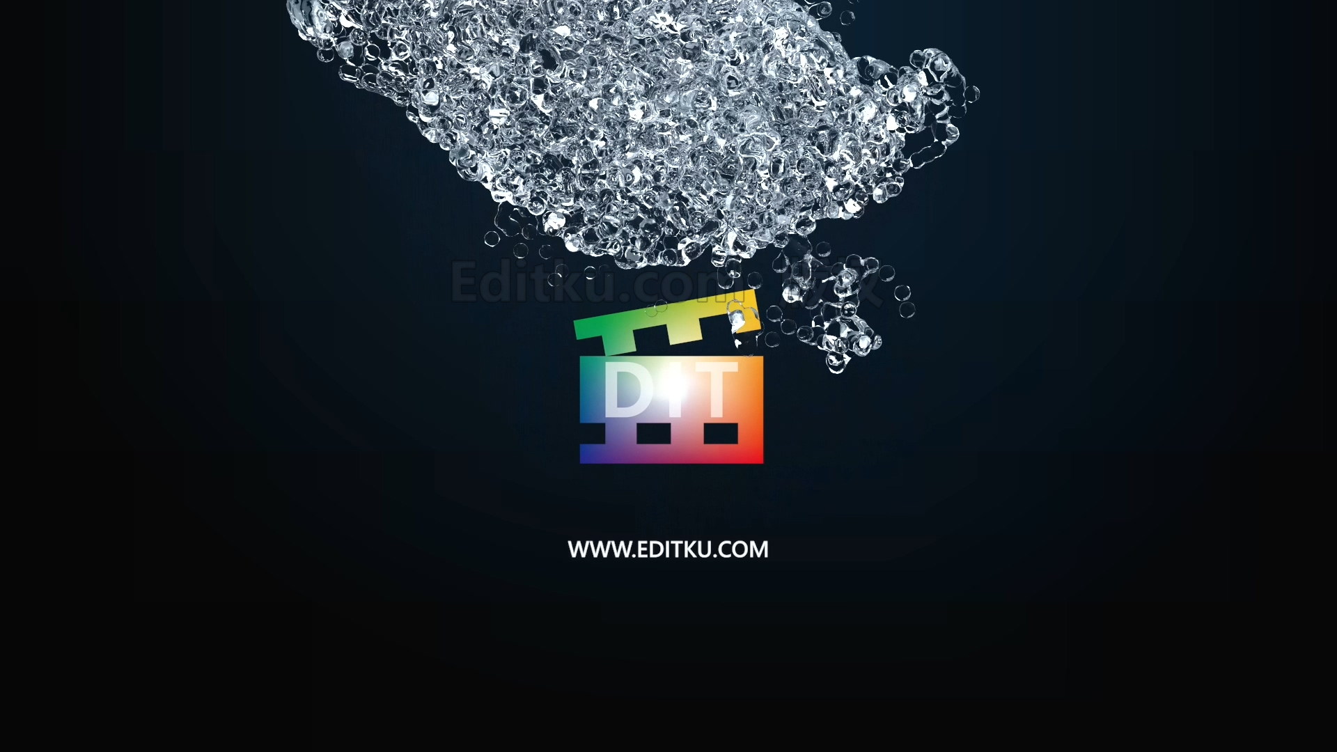 logo动画视频片头中文pr模板水流动冲击气泡效果制作