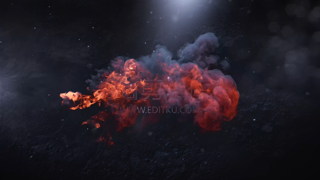 AE模板下载光效爆炸喷射火焰烟雾燃烧LOGO动画视频片头特效制作
