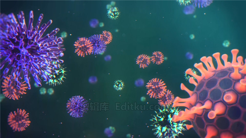 中文AE模板细菌分子新冠病毒形状动画视频片头肺炎感染疫情_第2张图片_AE模板库