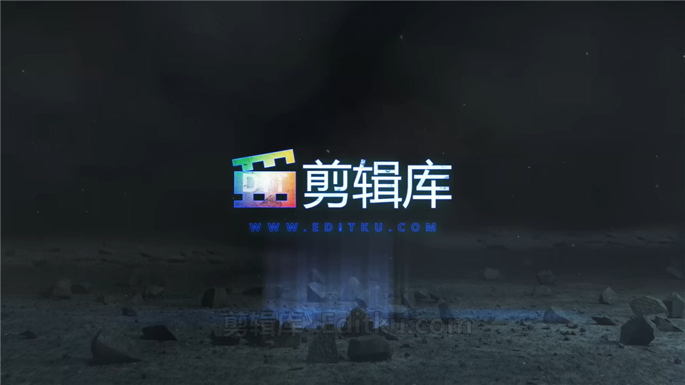 中文AE模板打雷闪电击破碎地面爆炸烟雾LOGO动画视频片头 第4张