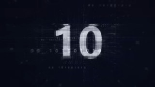 视频素材高科技感故障效果10秒倒数倒计时片头开场视频