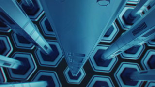中文AE模板科技感六边形柱科幻场景动画LOGO片头视频制作