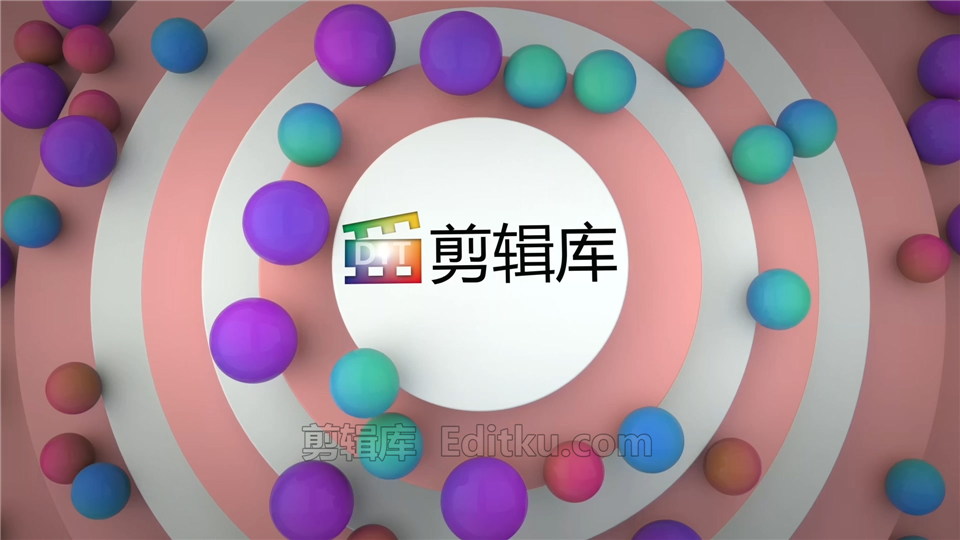 中文AE模板彩色3D球体动画场景演绎LOGO片头视频_第3张图片_AE模板库