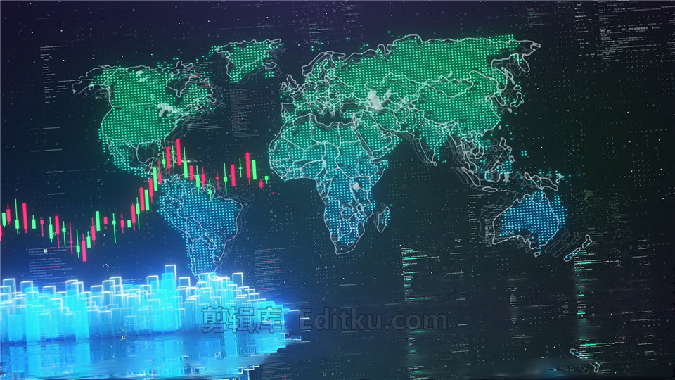 中文AE模板股票交易市场宣传片头科技信息图世界地图走势图_第2张图片_AE模板库