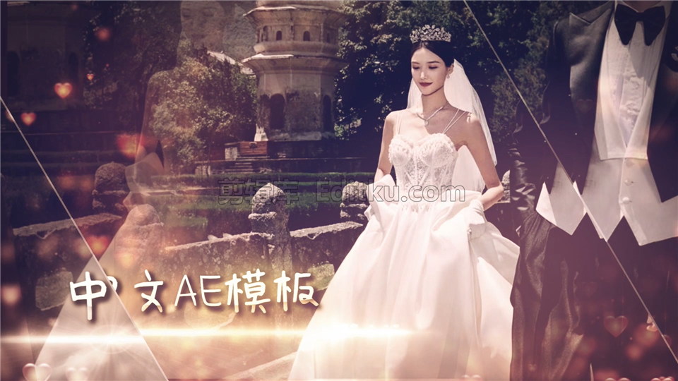 中文AE模板心形元素美丽婚礼相册视频制作照片幻灯片动画视频_第4张图片_AE模板库