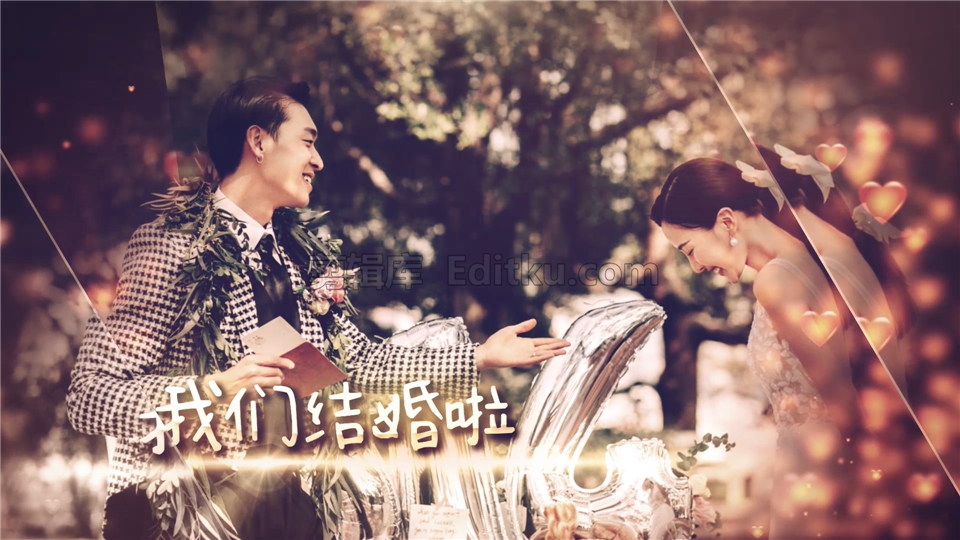 中文AE模板心形元素美丽婚礼相册视频制作照片幻灯片动画视频_第1张图片_AE模板库