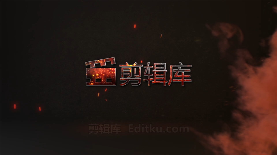 中文AE模板震撼喷射火焰燃烧LOGO片头标志动画视频 第4张