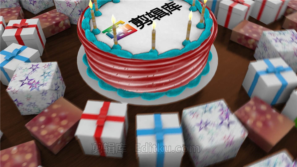 中文AE模板庆祝生日欢乐派对蜡烛奶油蛋糕礼物标志展示动画_第2张图片_AE模板库