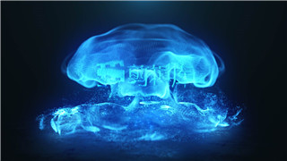 AE模板制作震撼旋涡粒子闪电冲击腾起蘑菇云标志演绎动画