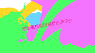 中文PR模板制作卡通彩色油漆飞溅动画LOGO片头视频