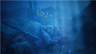 中文PR模板深海海底世界气泡喷涌logo展示片头视频