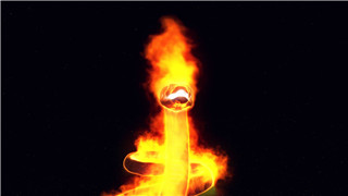 中文AE模板震撼火焰燃烧特效魔蛇突然喷涌爆炸呈现标志动画