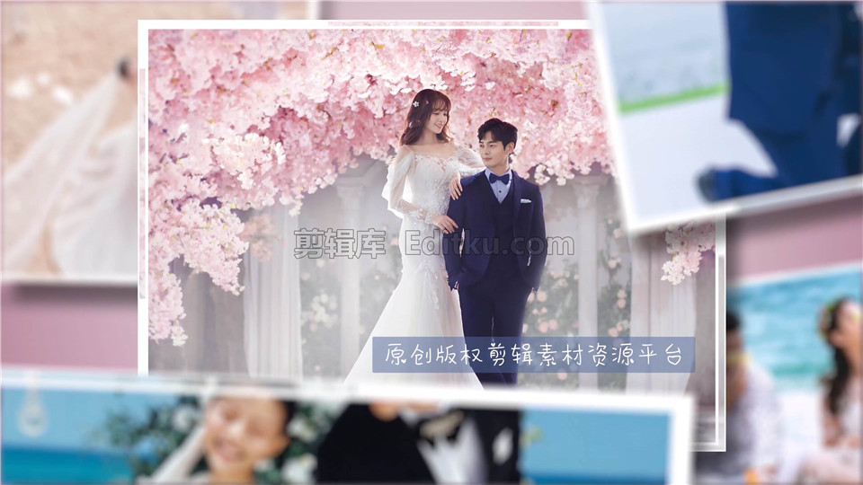 原创AE模板4K分辨率婚纱摄影品牌宣传旅拍美好情侣婚礼照片动画_第4张图片_AE模板库