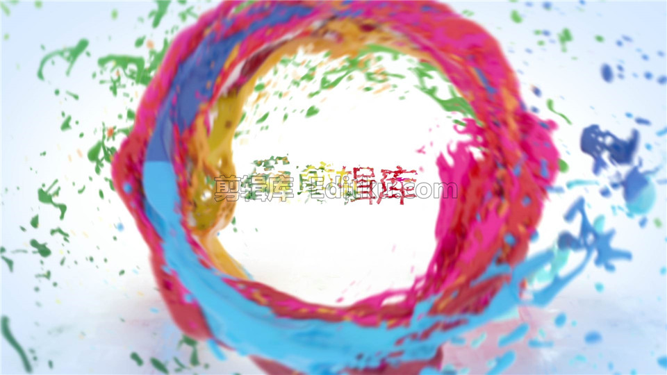 中文AE模板涂料品牌介绍多彩流体油漆颜料优雅泼洒LOGO演绎动画_第3张图片_AE模板库