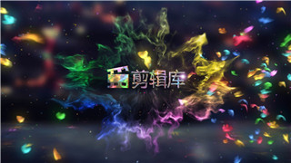 中文AE模板梦幻蝴蝶舞动翅膀魔法变化七彩小蝴蝶呈现标志动画