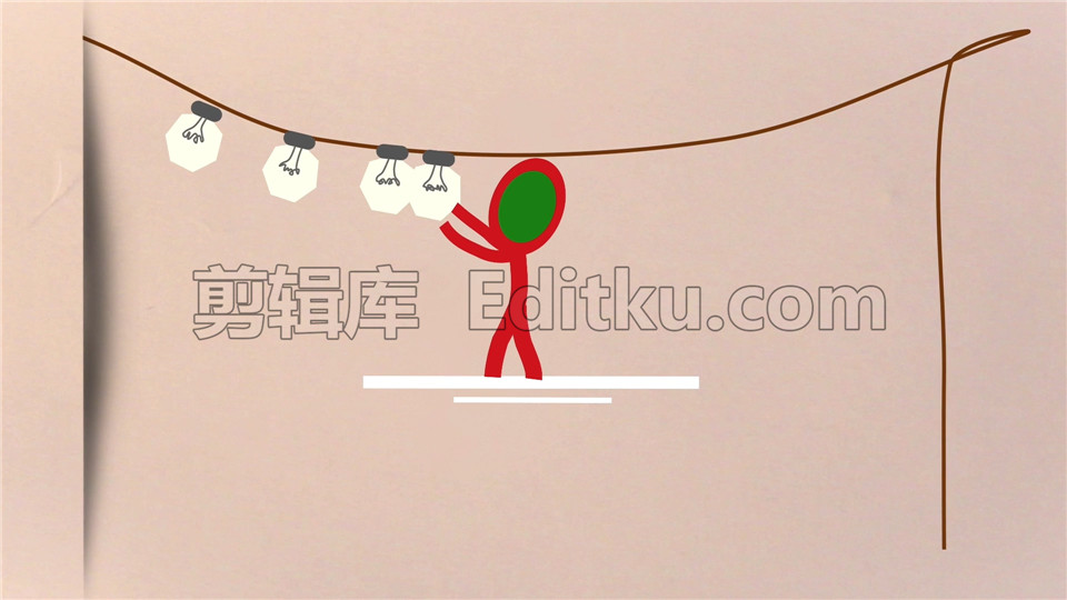 中文AE模板圣诞节祝福贺卡浪漫小人点亮彩灯片头展示_第1张图片_AE模板库