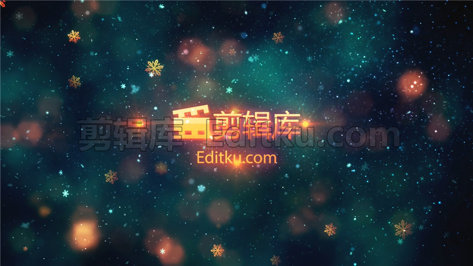 中文AE模板圣诞节雪花飘飞圣诞树旁显现荧光文字片头演绎视频_第4张图片_AE模板库