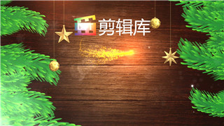 中文PR模板圣诞节圣诞树圣诞装饰雪花飘展现logo演绎视频