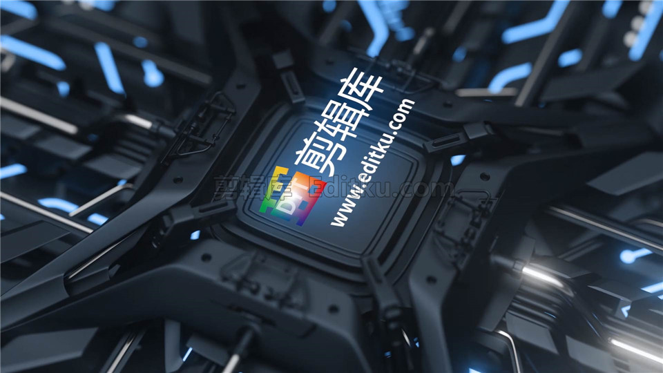 中文PR模板制作科技感人工智能电子芯片主板硬件公司LOGO演绎 第3张