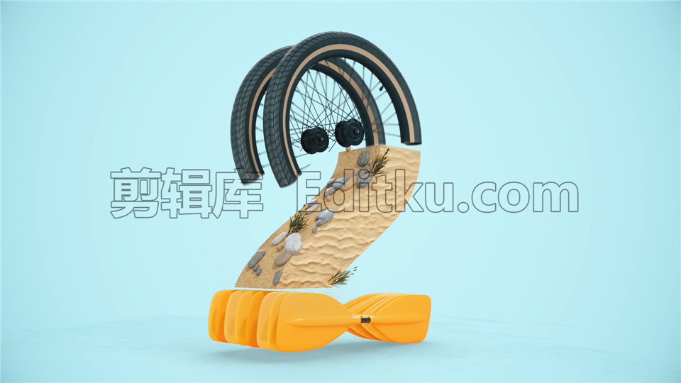 创意有趣可爱卡通小建筑小设施动画倒计时视频素材 第3张