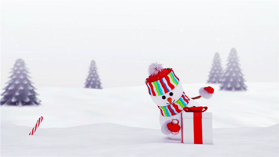 原创AE模板卡通雪人圣诞树神秘节日礼物盒水晶球标志展示动画_第2张图片_AE模板库