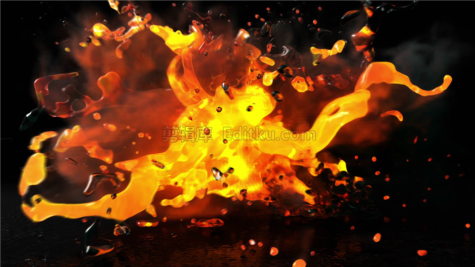 中文AE模板制作水与火焰融合燃烧蜕变特效大气LOGO演绎动画视频_第2张图片_AE模板库