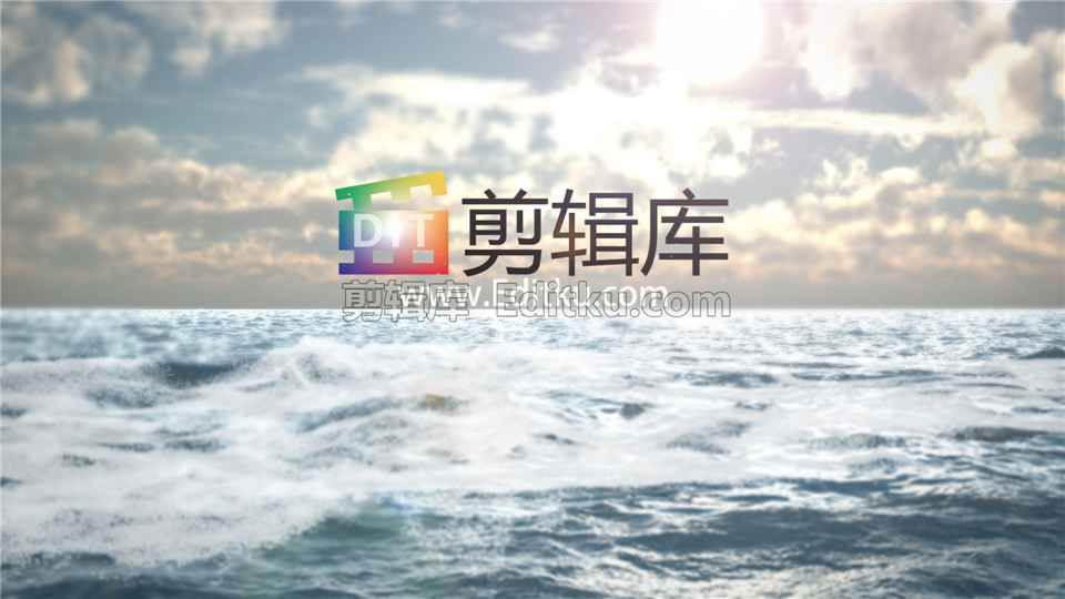 中文AE模板制作鲸鱼跃出海面后在浪花中揭示出LOGO开场动画_第4张图片_AE模板库