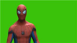 蜘蛛侠变身效果漫威英雄特效素材绿幕背景视频展示
