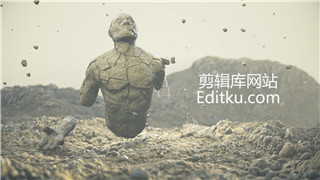 中文PR模板废土末日主题风格灵笼样式影视字幕片头展示
