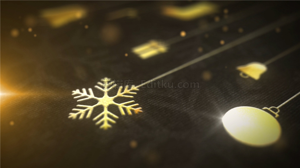 中文AE模板充满唯美梦幻金色圣诞树绘制带来美好节日祝福动画_第2张图片_AE模板库