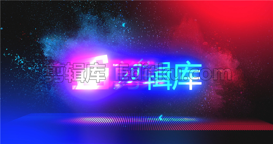 4K中文AE模板赛博朋克2077类型多彩炫酷闪烁logo片头展示_第3张图片_AE模板库