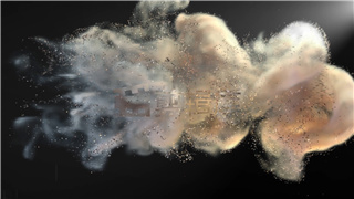 中文AE模板闪闪发光粒子特效烟雾喷涌揭示LOGO标志开场动画