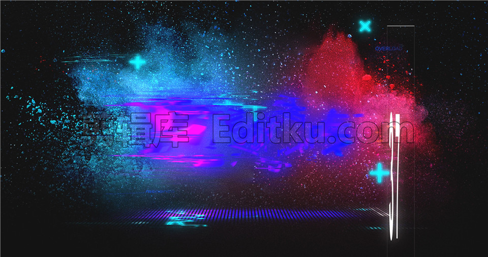 4K中文AE模板赛博朋克2077类型多彩炫酷闪烁logo片头展示_第1张图片_AE模板库