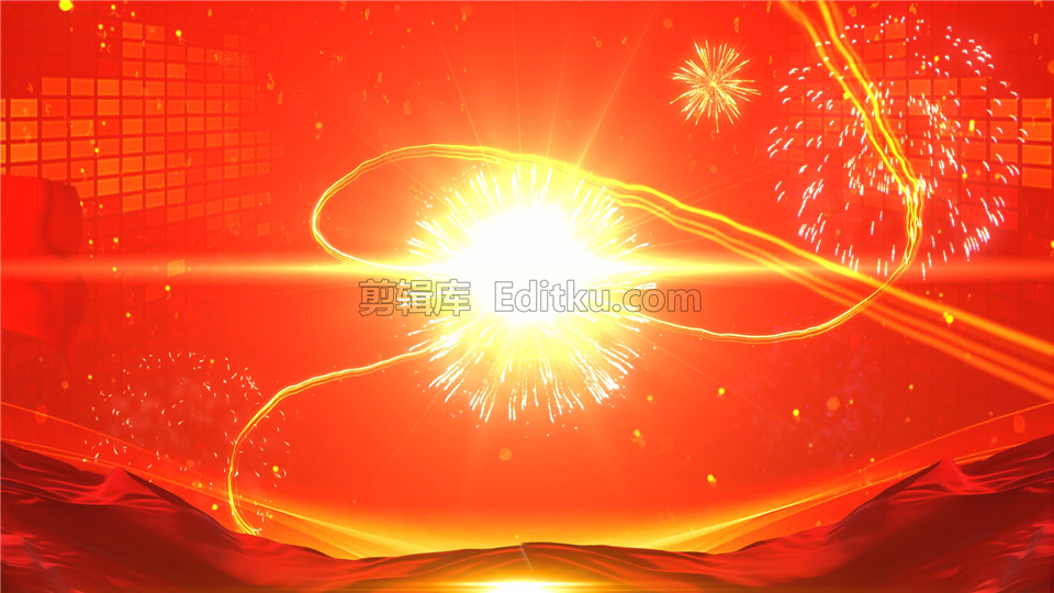原创AE模板庆祝2021中国年元旦新年联欢晚会春节片头动画制作 第2张